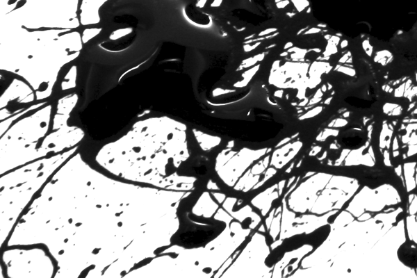 Closeup of Splattered Ink Closeup of Splattered Ink