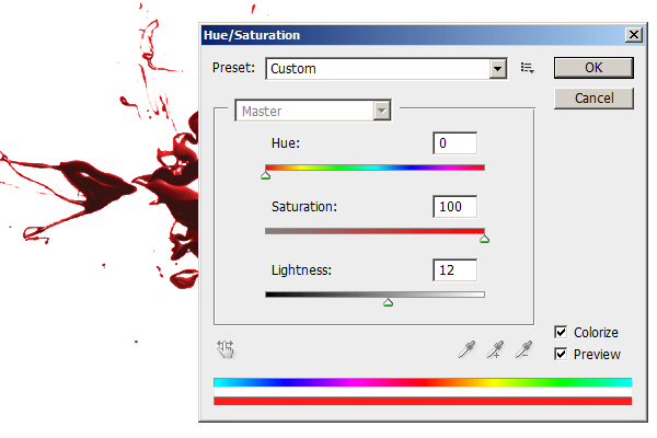 Glossy Blood Splatter Photoshop Brushes