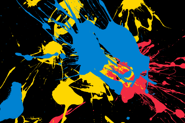 Combination of ink splatters Combination of ink splatters