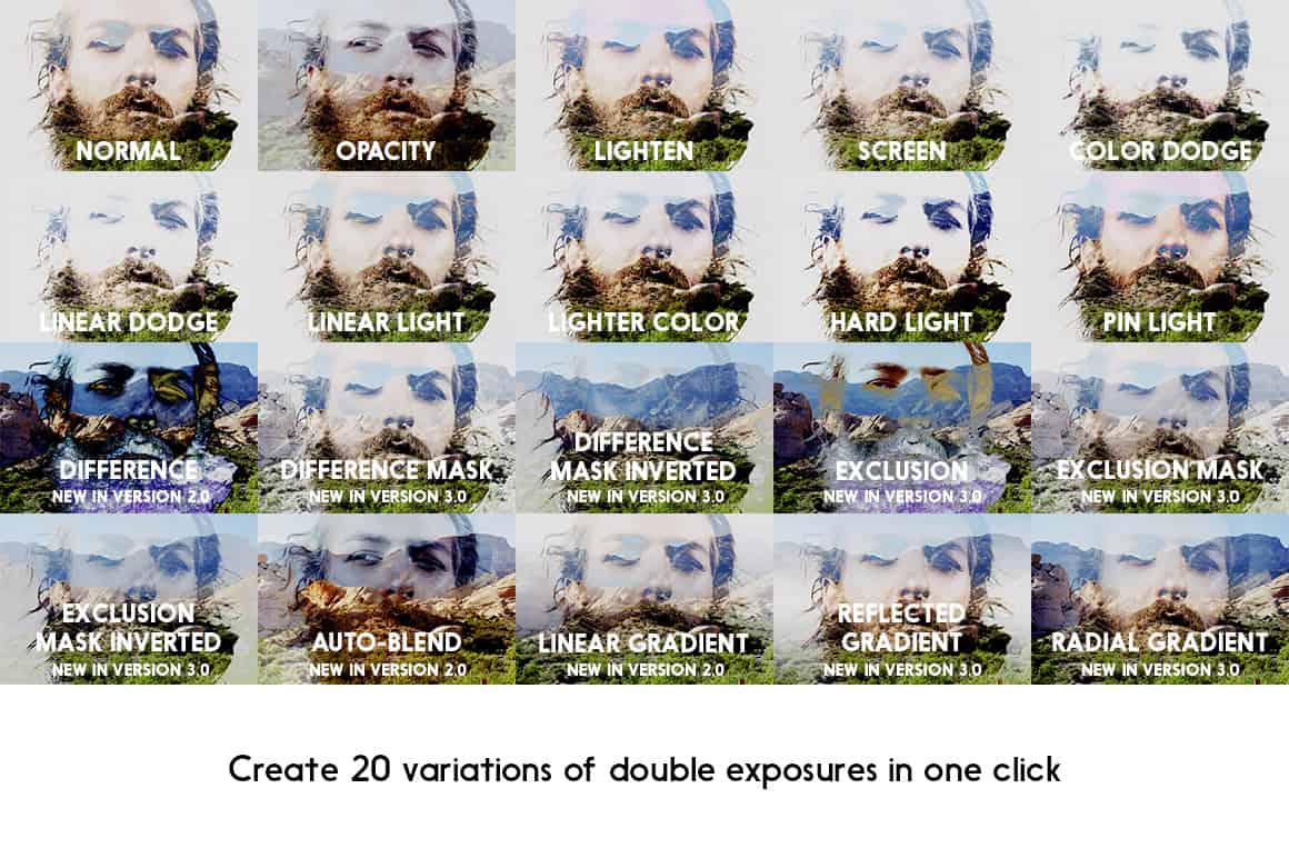 Double Exposure Kit for Photoshop
