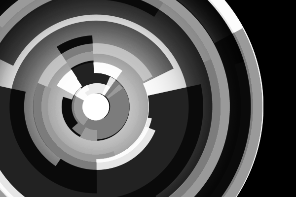 Combination of tech rings stacked together (B&W) Combination of tech rings stacked together (B&W)