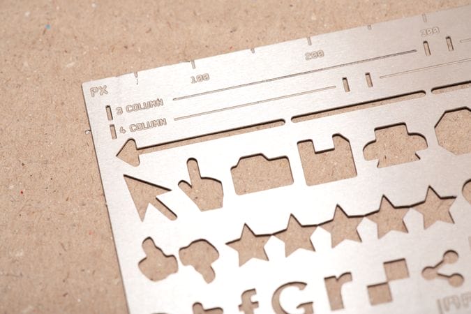Closeup of Website Stencil Kit Closeup of Website Stencil Kit