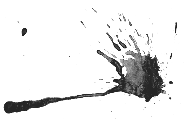 Dried blood splatter with black ink Dried blood splatter with black ink